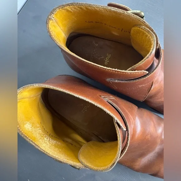 Polo Ralph Lauren Ankle Boots Men’s size 10D Brown Leather - Picture 5 of 9